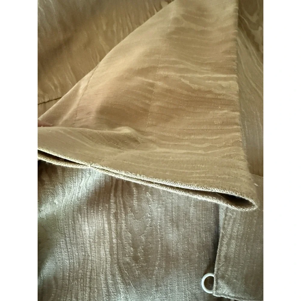Waverly Classics Faux Bois Curtain Panels Set of 2 Tan Woodgrain 48 X 84